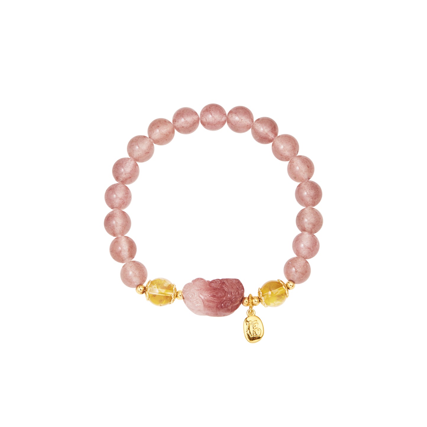 Pixiu Strawberry Crystal Bracelet