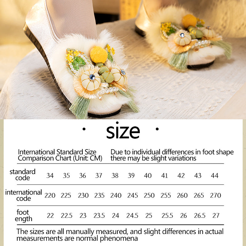 Rabbit fur tiger head shoes