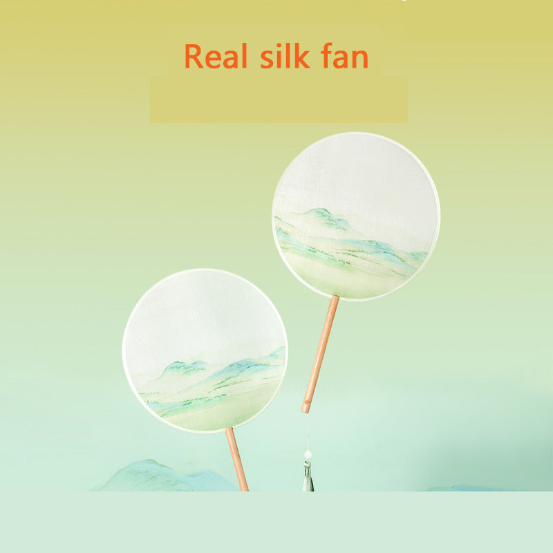 Real silk fan