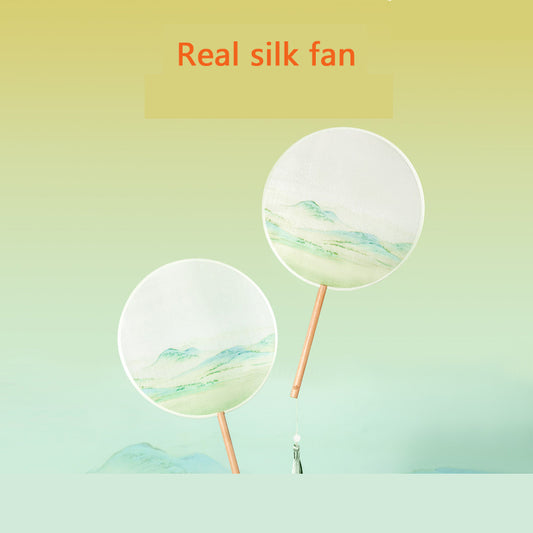 Real silk fan