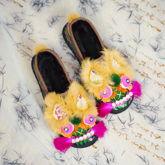 Rose red tiger shoes