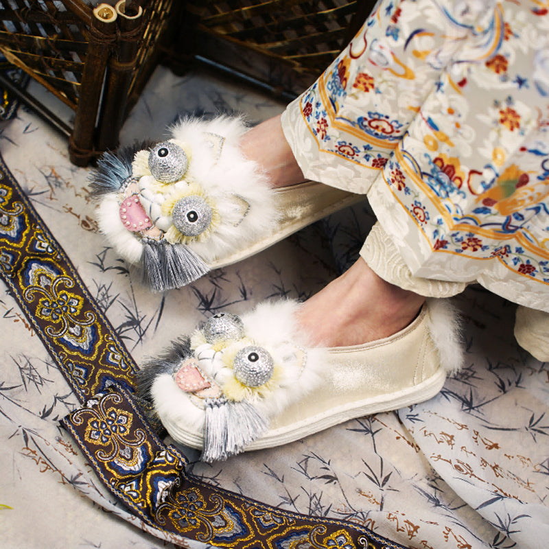 Silver bearded tiger shoes