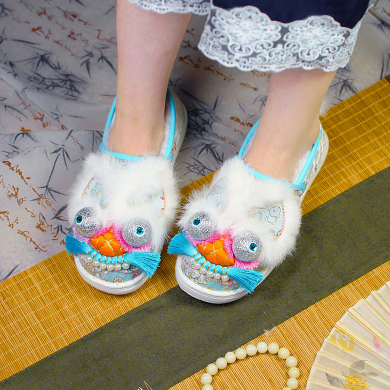 Sky blue tiger shoes