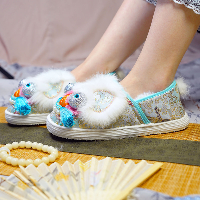 Sky blue tiger shoes