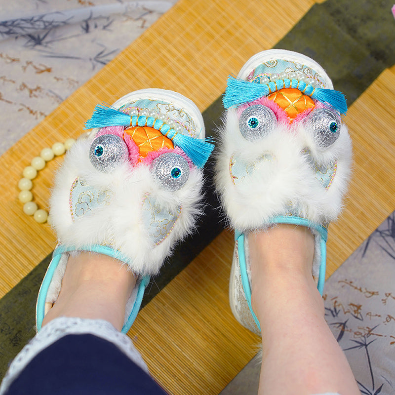 Sky blue tiger shoes