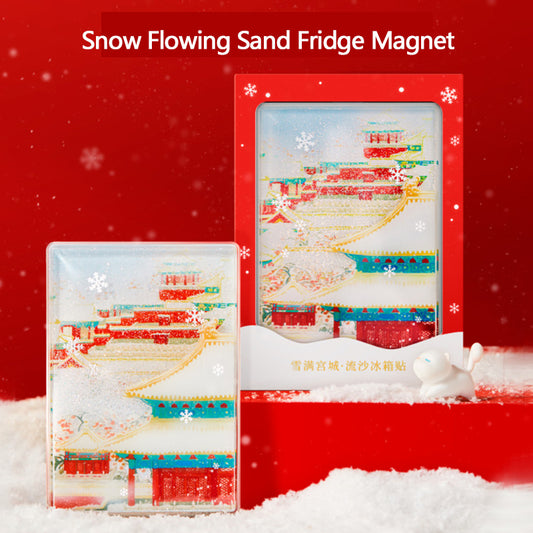 Snow Flowing Sand Fridge Magnet