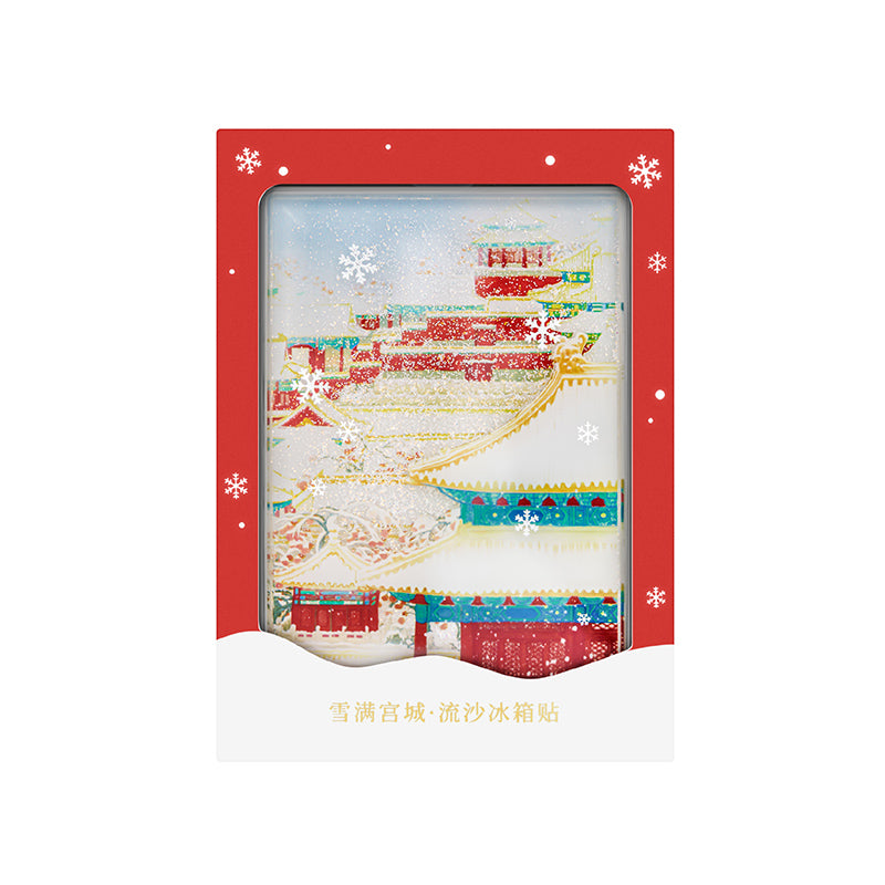 Snow Flowing Sand Fridge Magnet