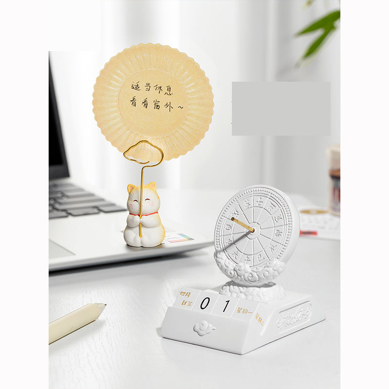 Sundial perpetual calendar phone holder