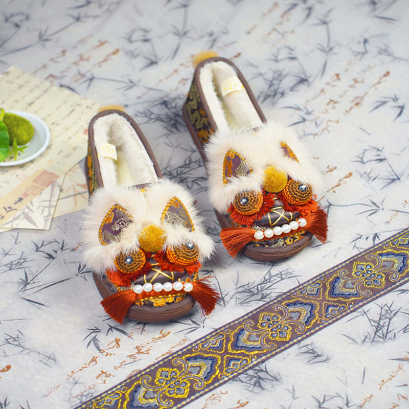 Thick soled tiger shoes