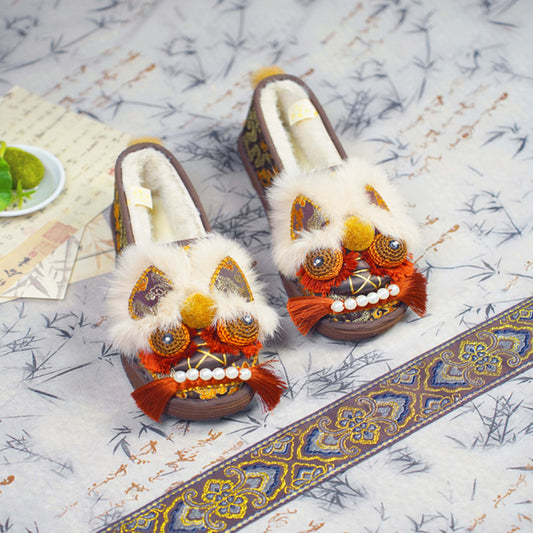 Thick soled tiger shoes