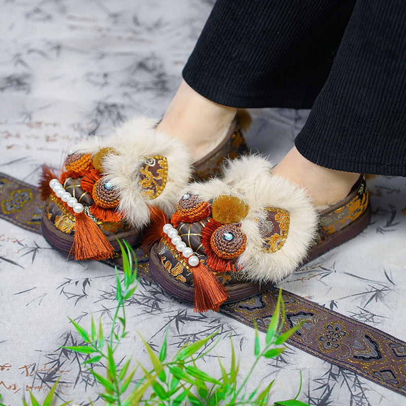 Thick soled tiger shoes