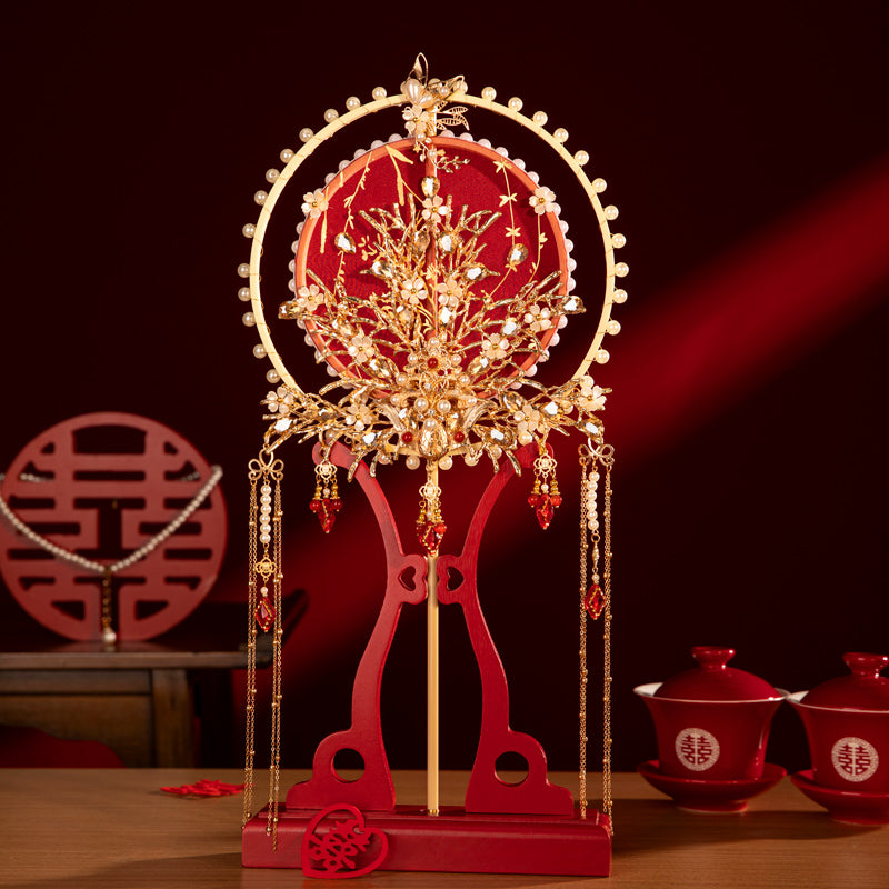 Tie the nuptial knot wedding fan