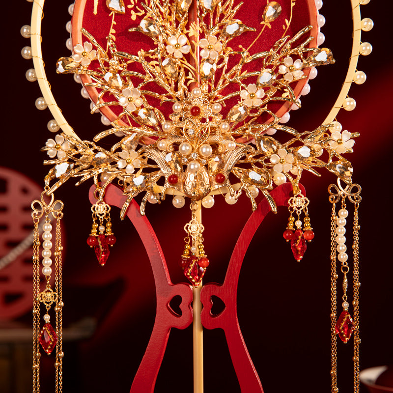 Tie the nuptial knot wedding fan