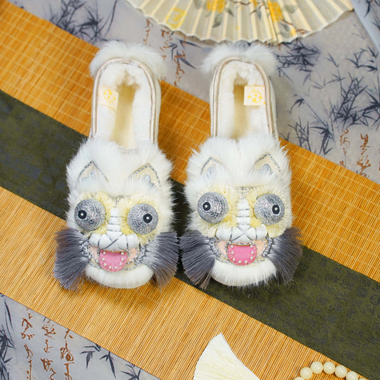 White golden tiger shoes