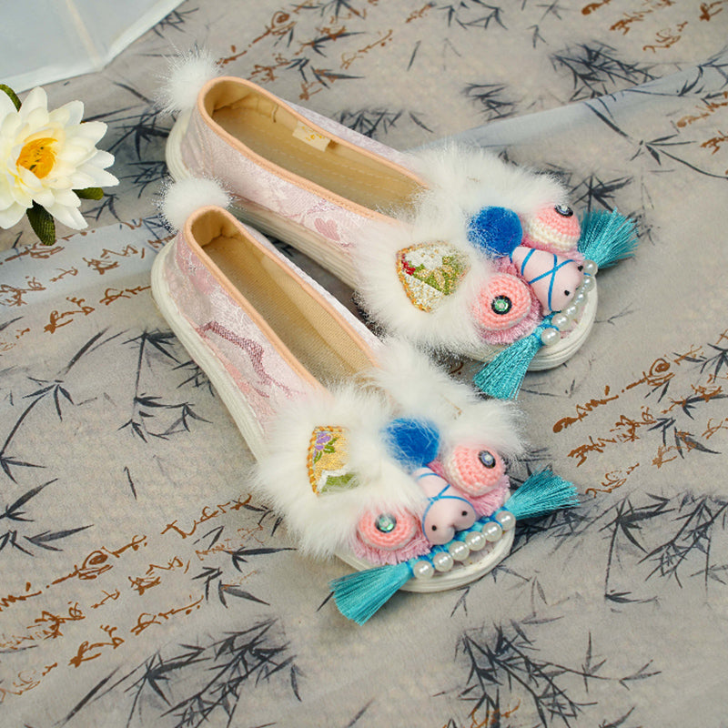 White pink tiger shoes