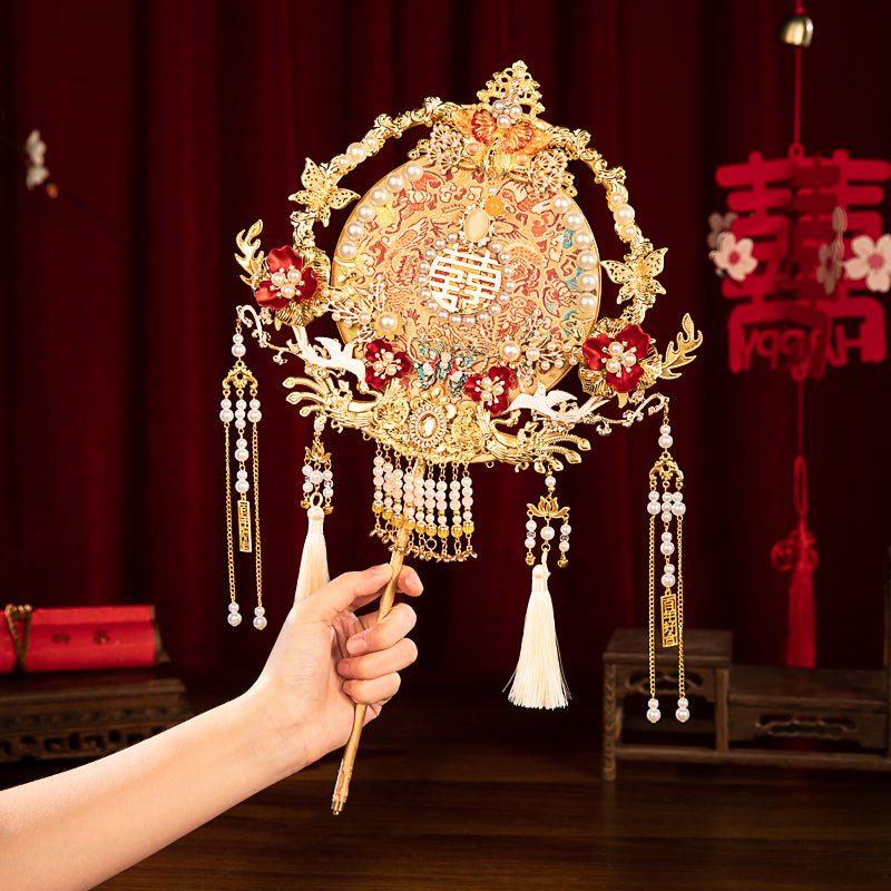 Zhiyuan Poetry Theme wedding fan