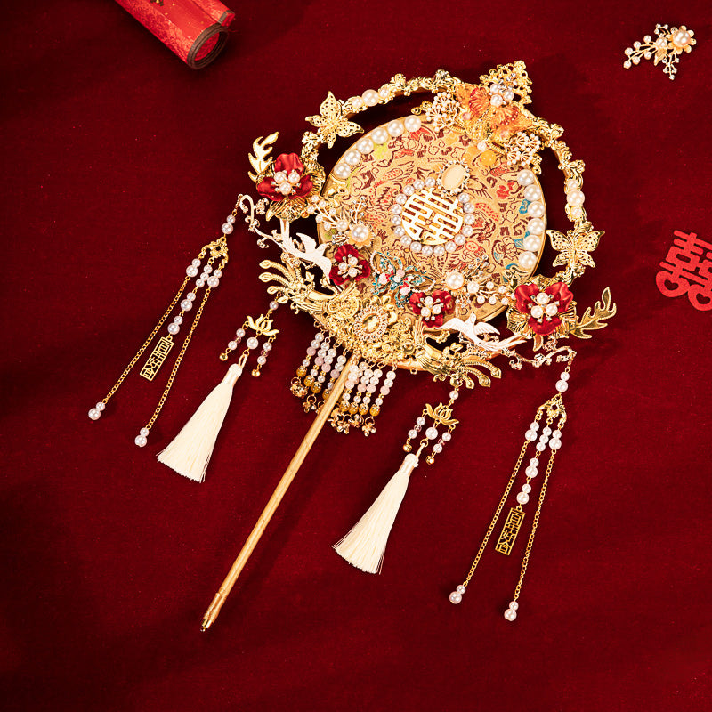 Zhiyuan Poetry Theme wedding fan